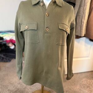 Zara Olive Green fleece pullover size Small
